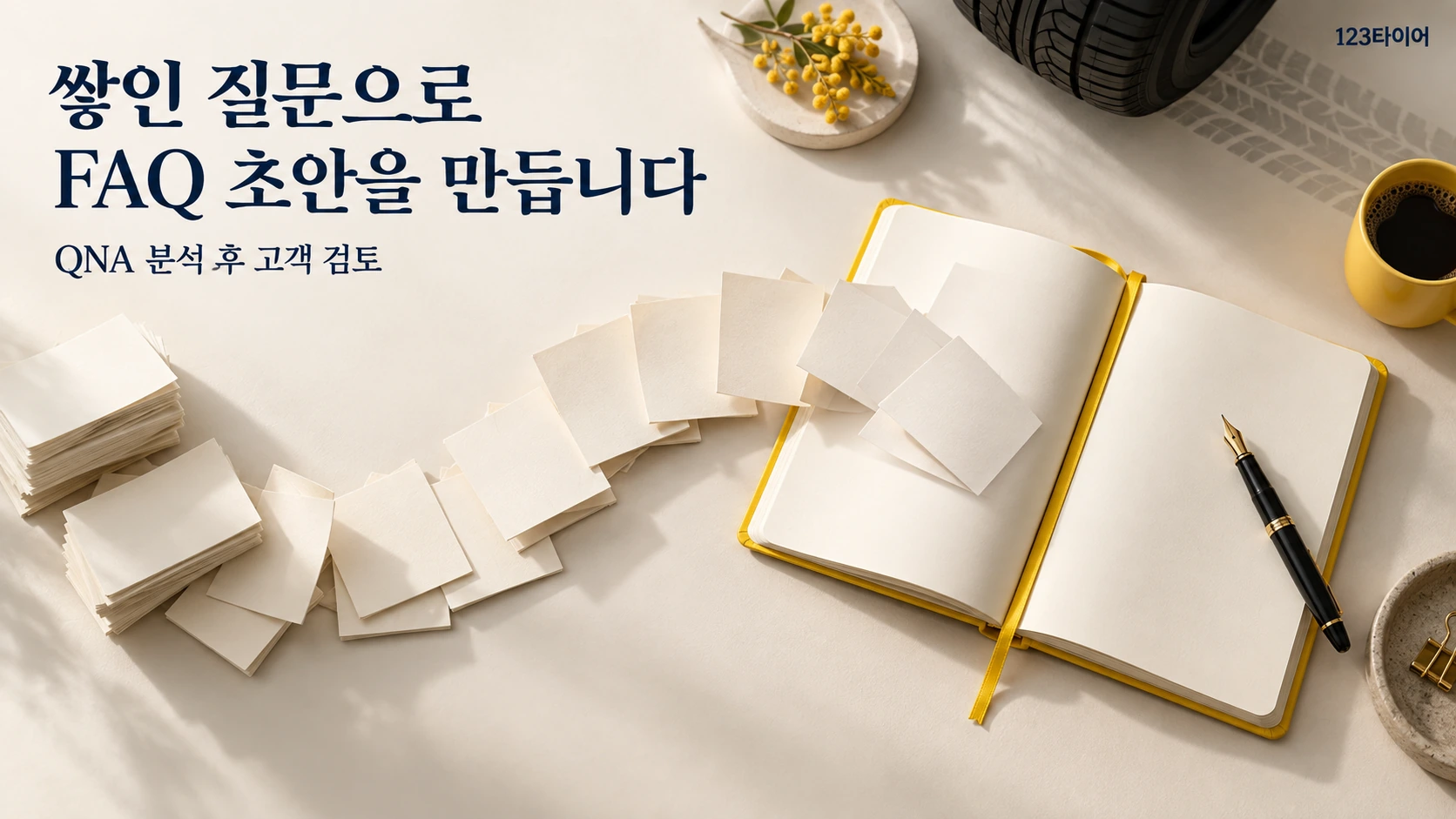 운영 서버에 쌓여 있는 QNA 데이터를 AI로 분석해 FAQ 초안을 만들었습니다.