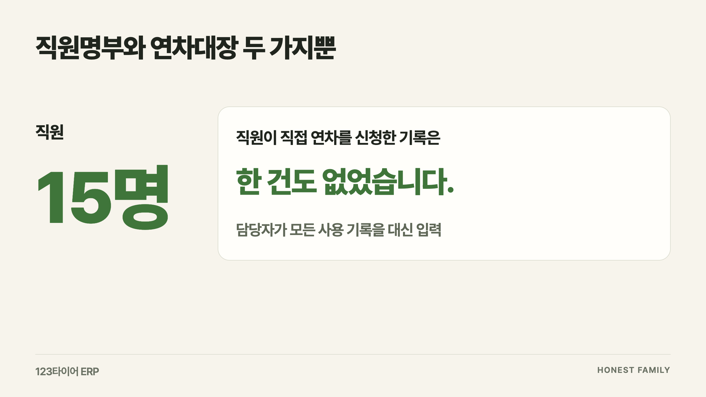 ERP 계정 하나로 연차 확인부터 신청까지
