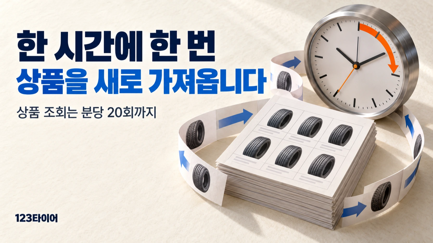 상품 조회는 분당 20회 제한. 한 시간에 한 번 전체 상품을 받아 관리자에 보여줍니다.